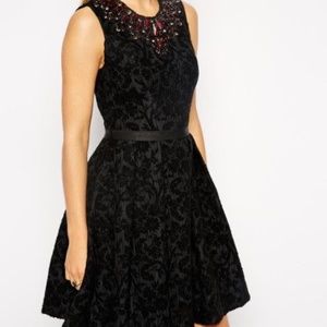 Needle & Thread Black Jacquard Jewel Dress